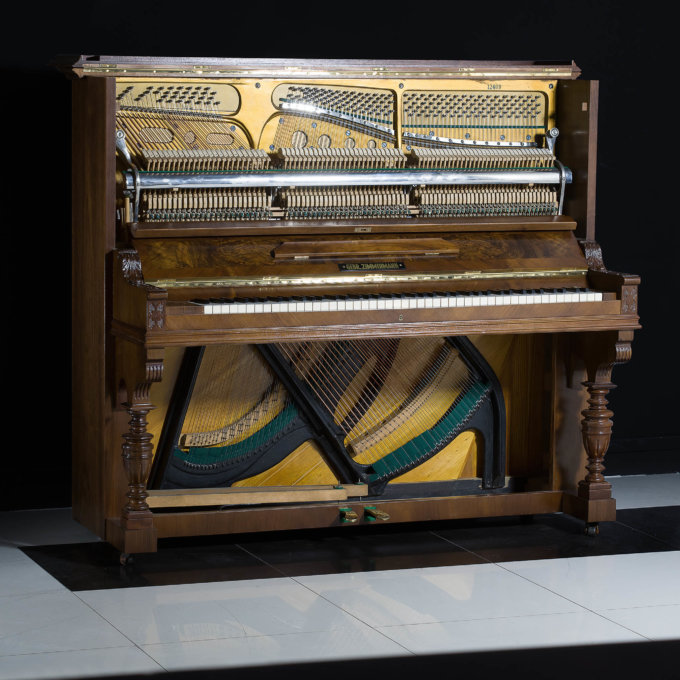 Пианино Zimmermann 1888 г. (BU) темный орех, сатинированное