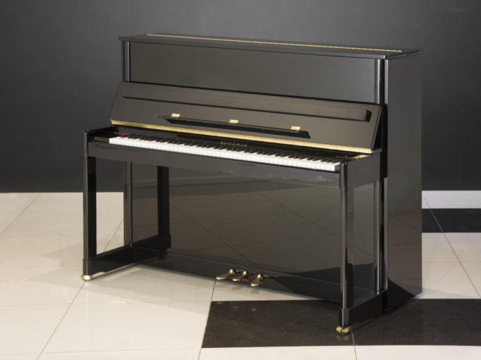 Пианино Bohemia мод. R121 (BU) черное, полированное с банкеткой